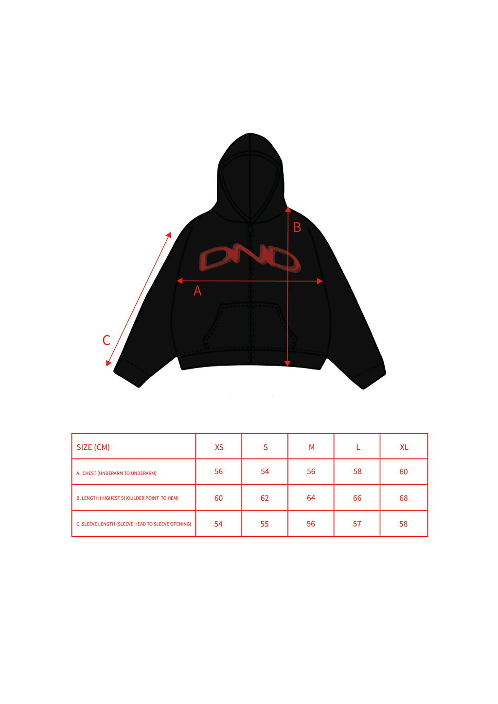 OG ZIP UP HOODIE BLACK