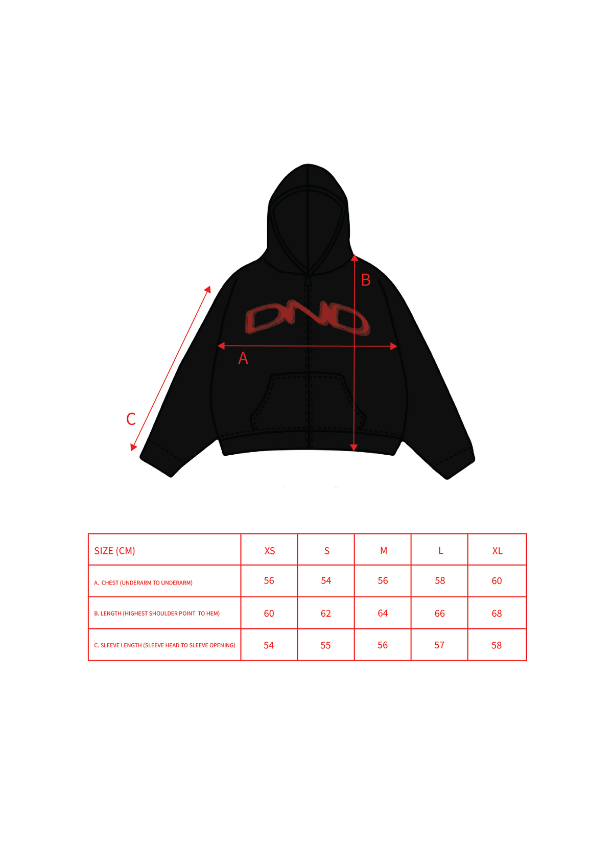 OG ZIP UP HOODIE BLACK