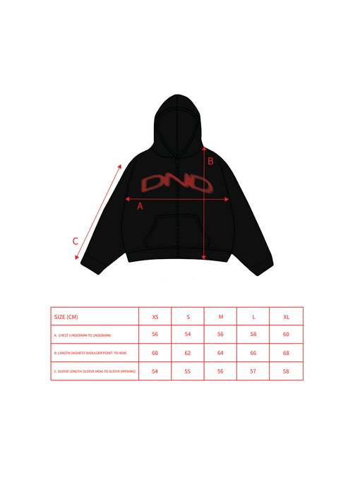 OG ZIP UP HOODIE BLACK